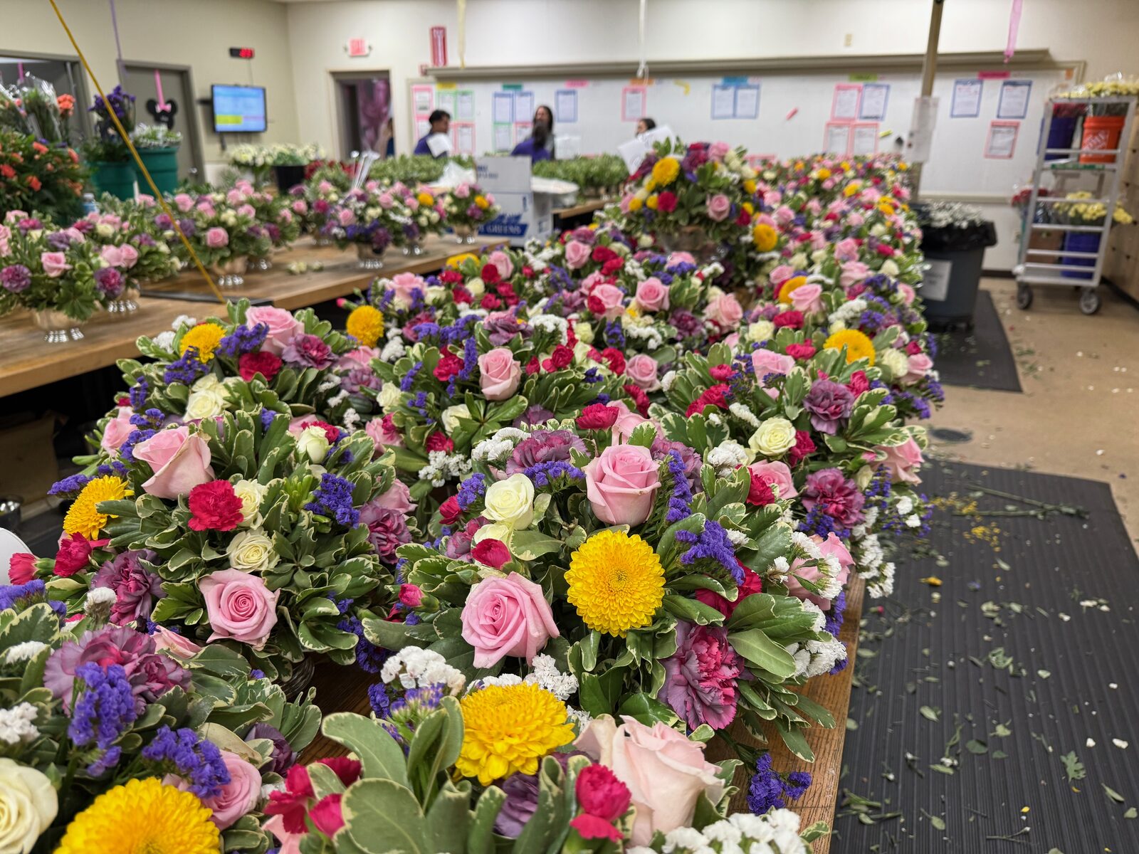 Floral design in studio