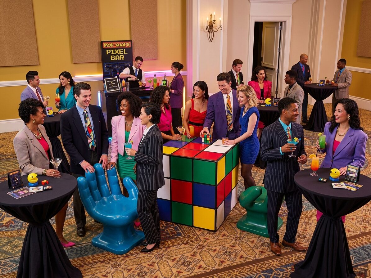 Themed interactive activation at a corporate cocktail party
