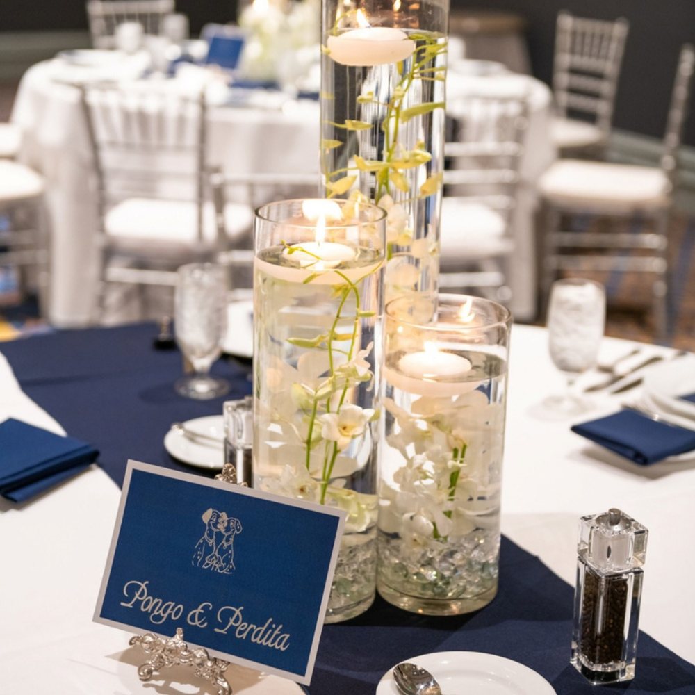 Cylinder trio candle centerpiece