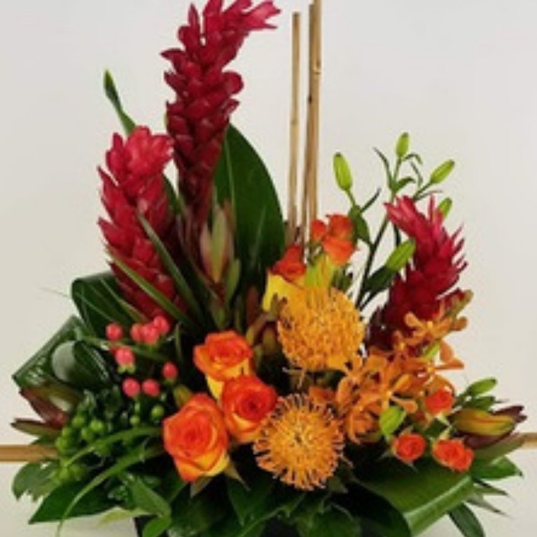 Tropical ginger centerpiece