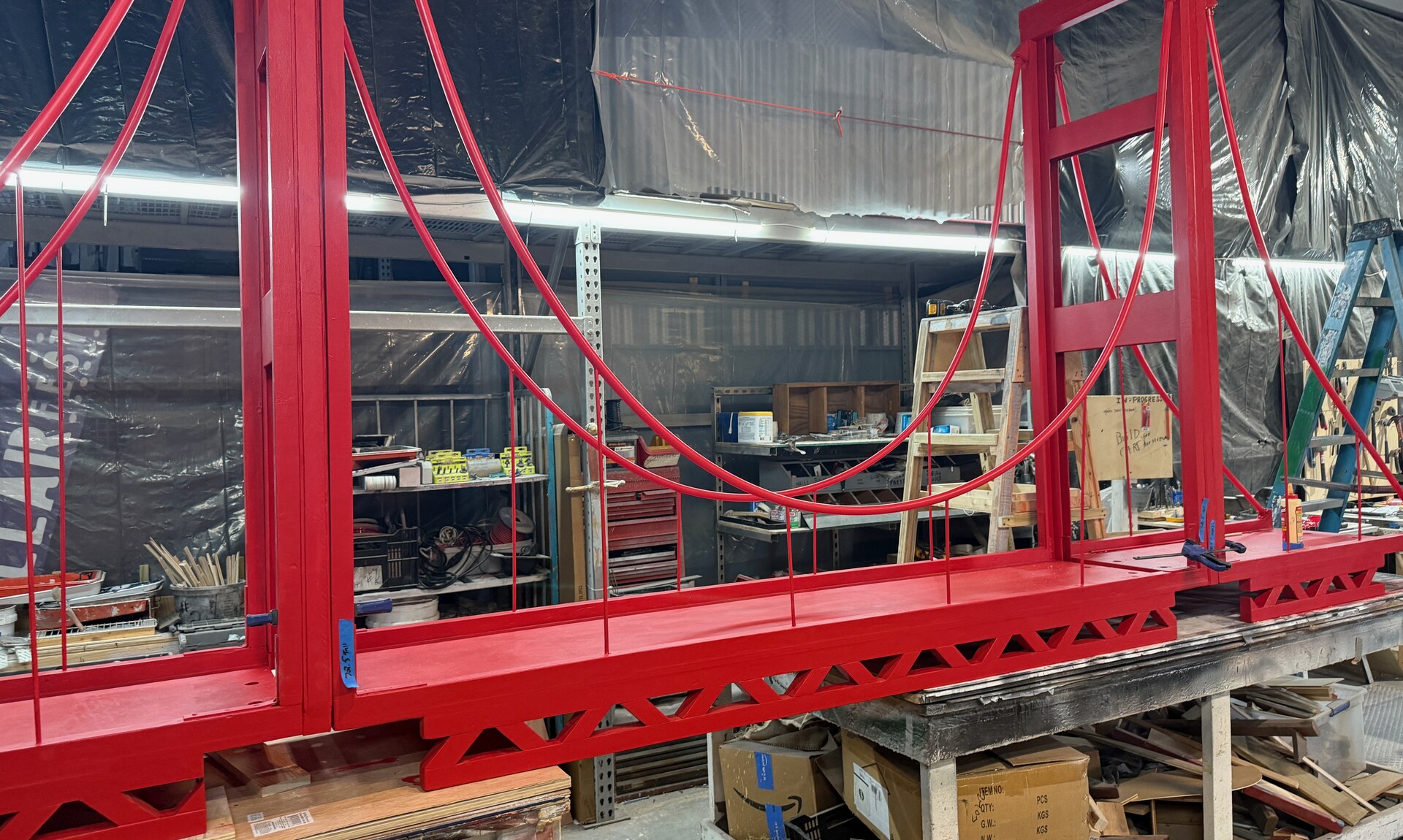 Golden Gate Bridge arch prop under construction in our fabrication shop