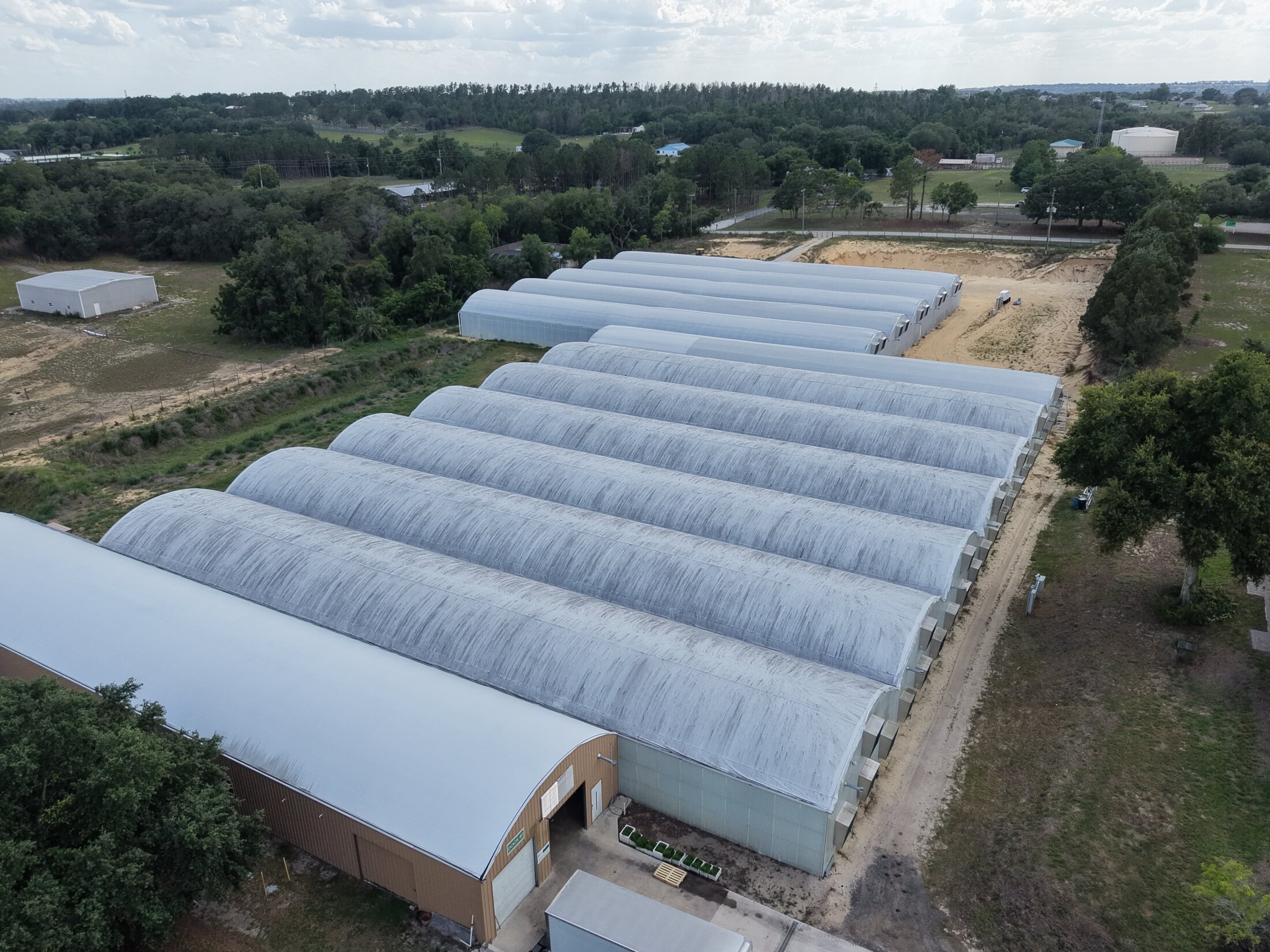 Aerial view of the Florida Fresh Events greenhouses