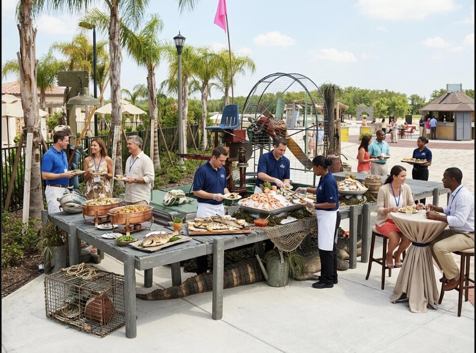 Florida airboat buffet display