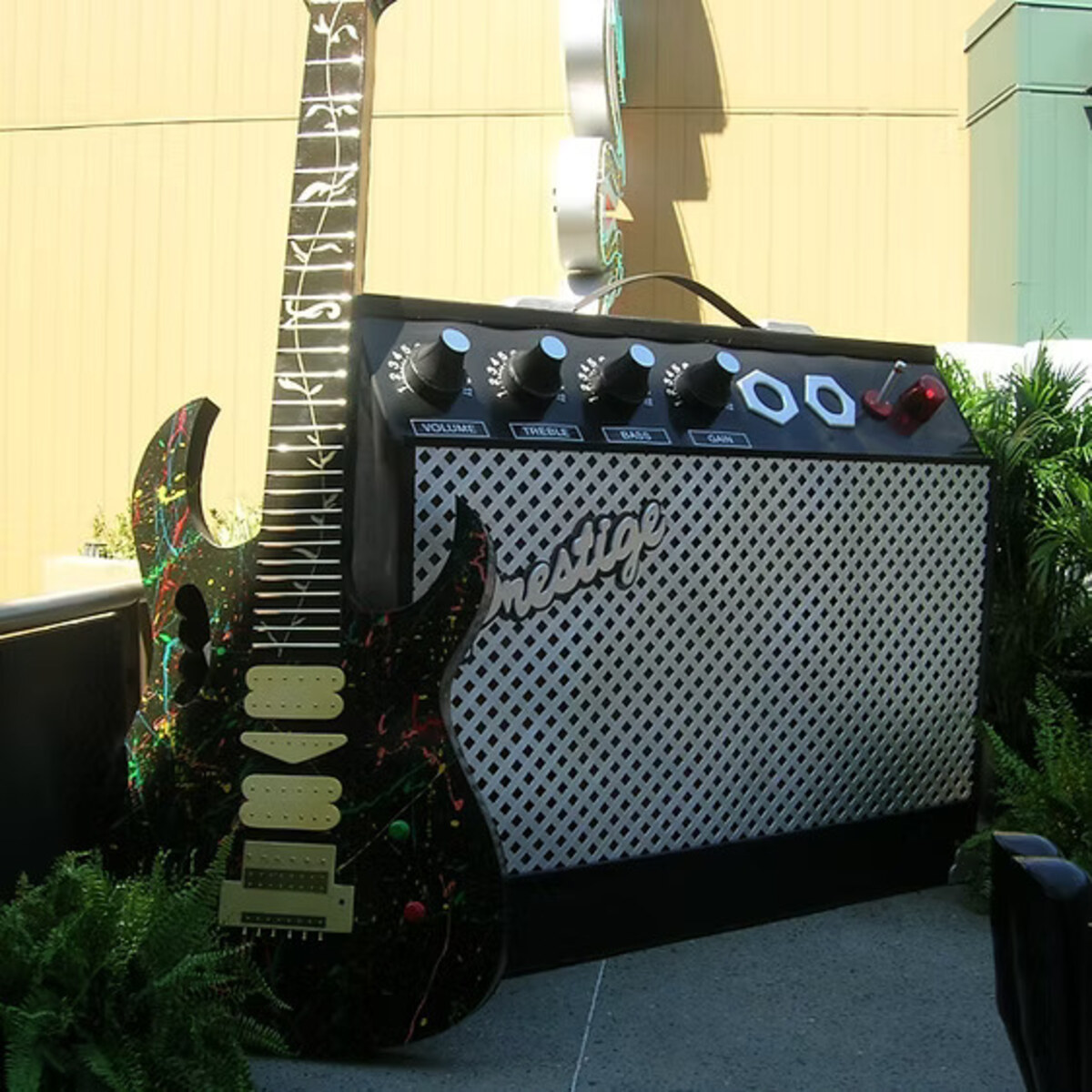 Oversized guitar amp stack prop